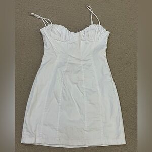 Zara White Strapless Dress